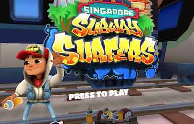 Play Subway Surfers Singapore  Free Online Games. KidzSearch.com